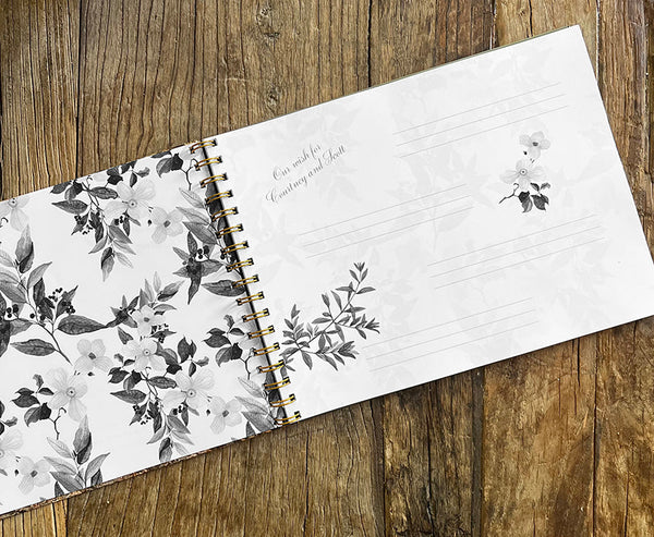 Hard Cover, wire-o 8.5 x 11 Landscape Guest Book