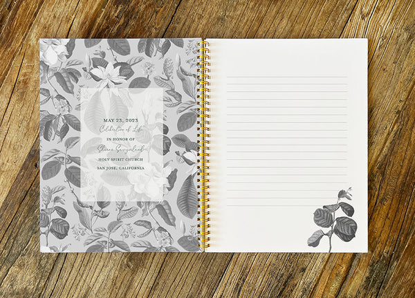 guest book with black pages